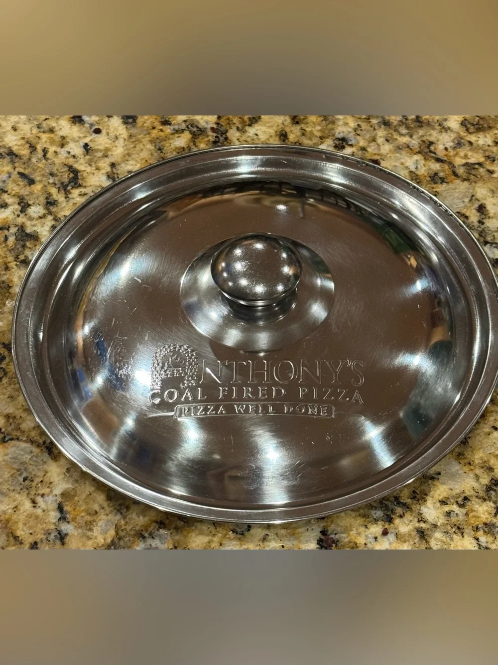 Anthony Coal Fired Pizza: Promo: Stainless Steel Pan 9.5” Lid Only - Silver